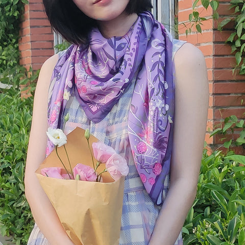 StephyDesignHK purple scarf