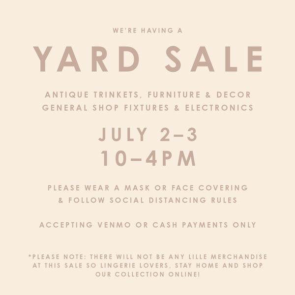 Lille Yard Sale 7/2 - 7/3
