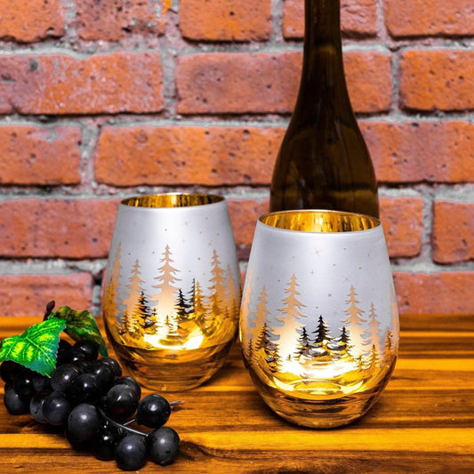 Vermont Pine Tree Etched Stemless Wine Glass - 15 oz – Alpine Drift