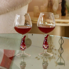 Silver Stag Wine Glasses, Deer Wine Glasses