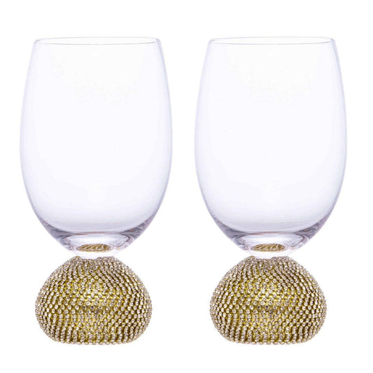 Bling Martini Glasses  Rhinestone Martini Glasses – Jersey Art Glass