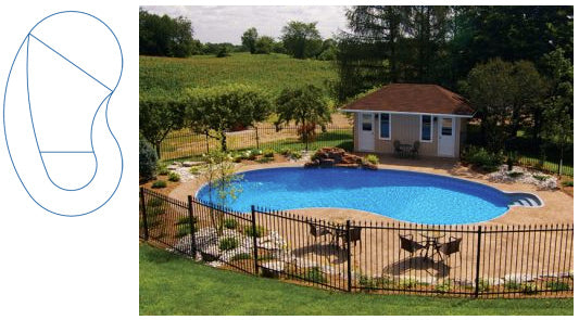 Crescent In-Ground Swimming Pool