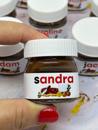 19 Mini Wedding Favors We Love  Nutella, Nutella jar, Mini nutella