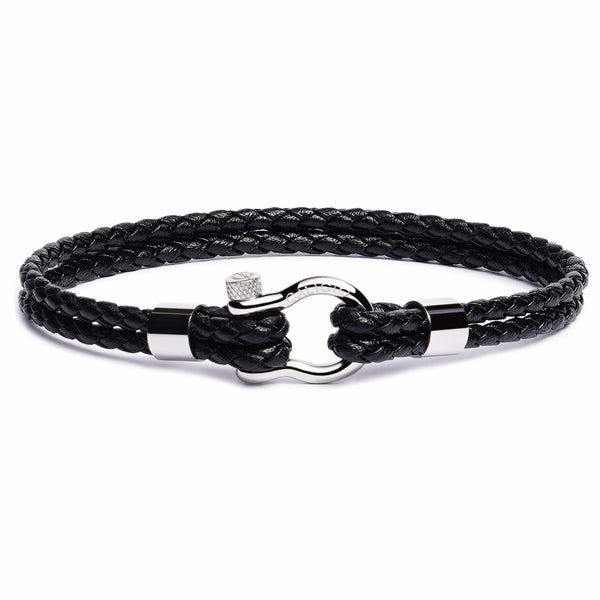 Buy Stone Bracelets with Finest Leather - Prime Black Beads