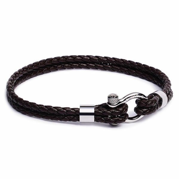 Omega Bracelet of Orange Cotton Rope and Bow-Type Shacke for Men – CALIGIO