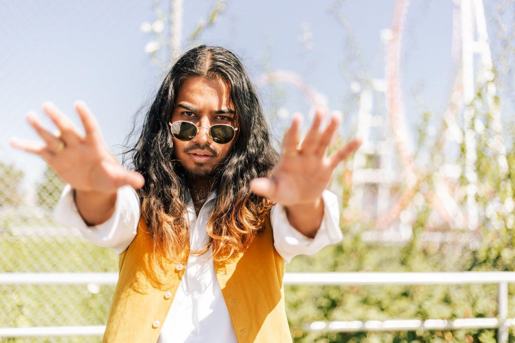 Man with long hair and beard