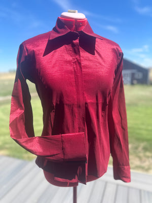 Taffeta Show Shirt - Cranberry/Dark Red (#45) - Picture Perfect Show Pads