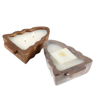 Wooden Heart Shape 3-Wick Candle