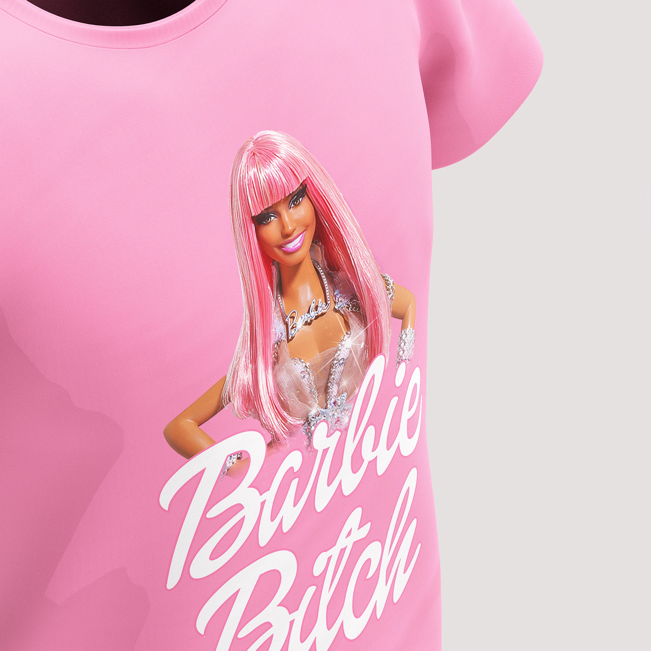 T-shirt Barbie Doll Pink Top White - Idolstore - Merchandise And  Collectibles