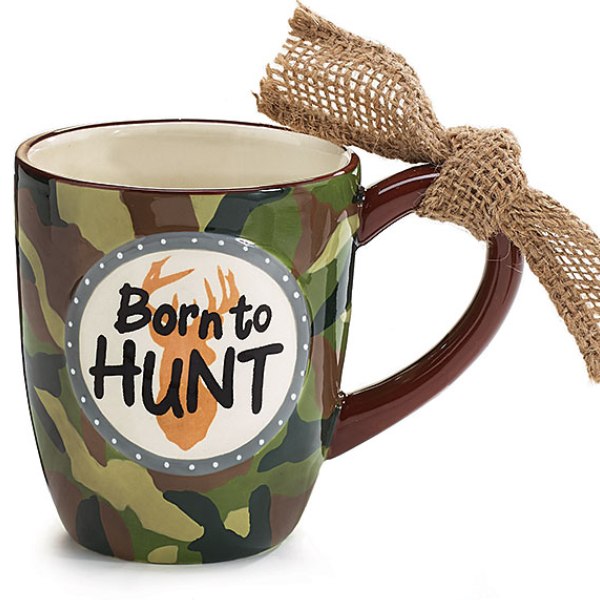 Born to Hunt 16 oz. Camouflage Hunter Ceramic Coffee Mug