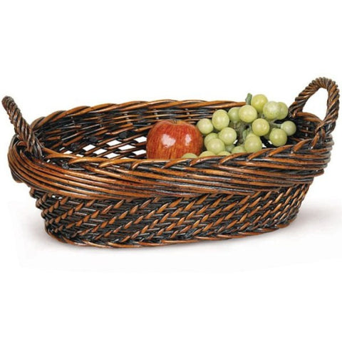 Picture of Dark Stained Willow Basket Tray - 3 Pack
