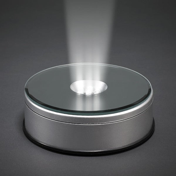 LED Light Round Base with Mirror Glass Top · Ellisi Gifts