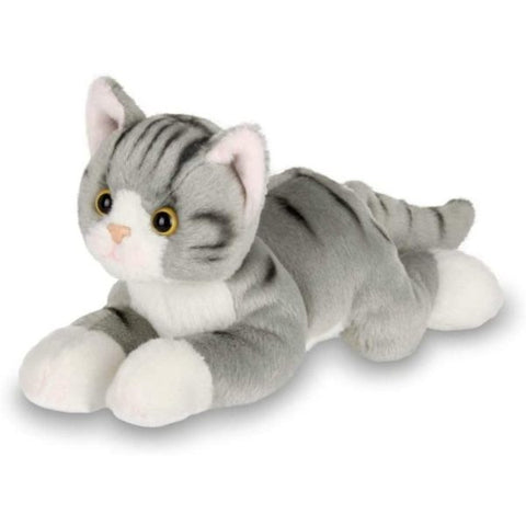 grey tabby cat plush