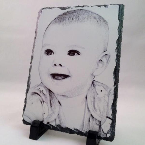 Photo Pencil Drawing On Rectangular Stone Slates Ellisi Gifts