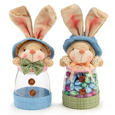 Set of 2 Easter Bunny Candy Jars · Ellisi Gifts