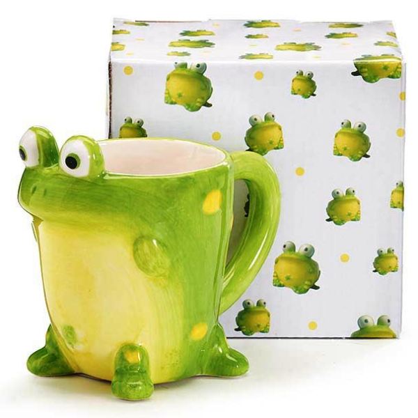 Green Frog Mug - 11 ounce Ceramic Coffee/Tea Mug | RuthieZArt