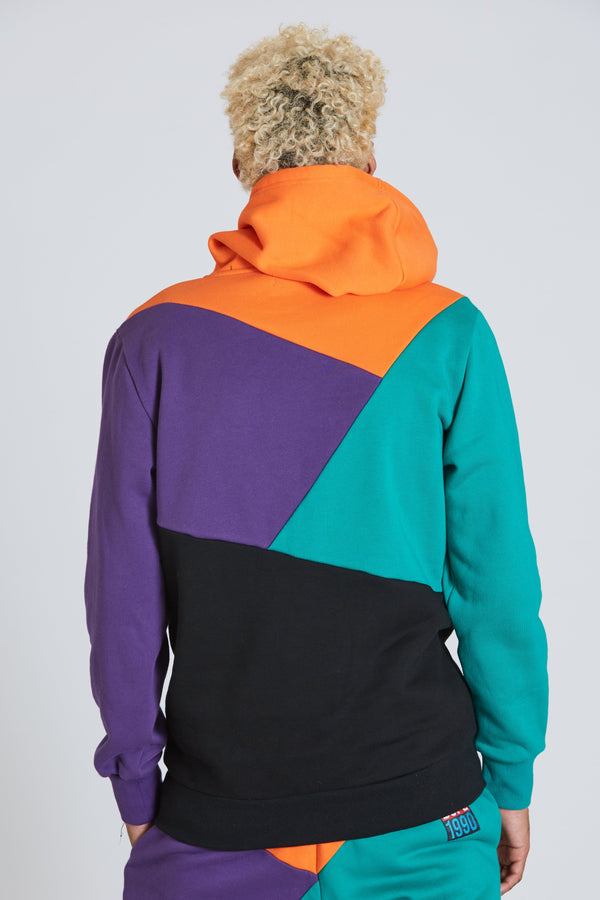 orange and purple hoodie