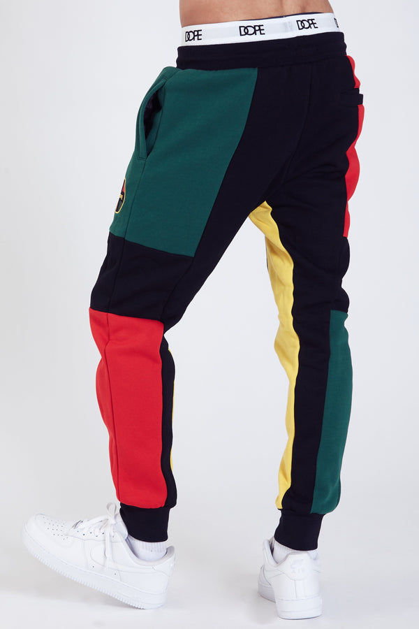 red green joggers