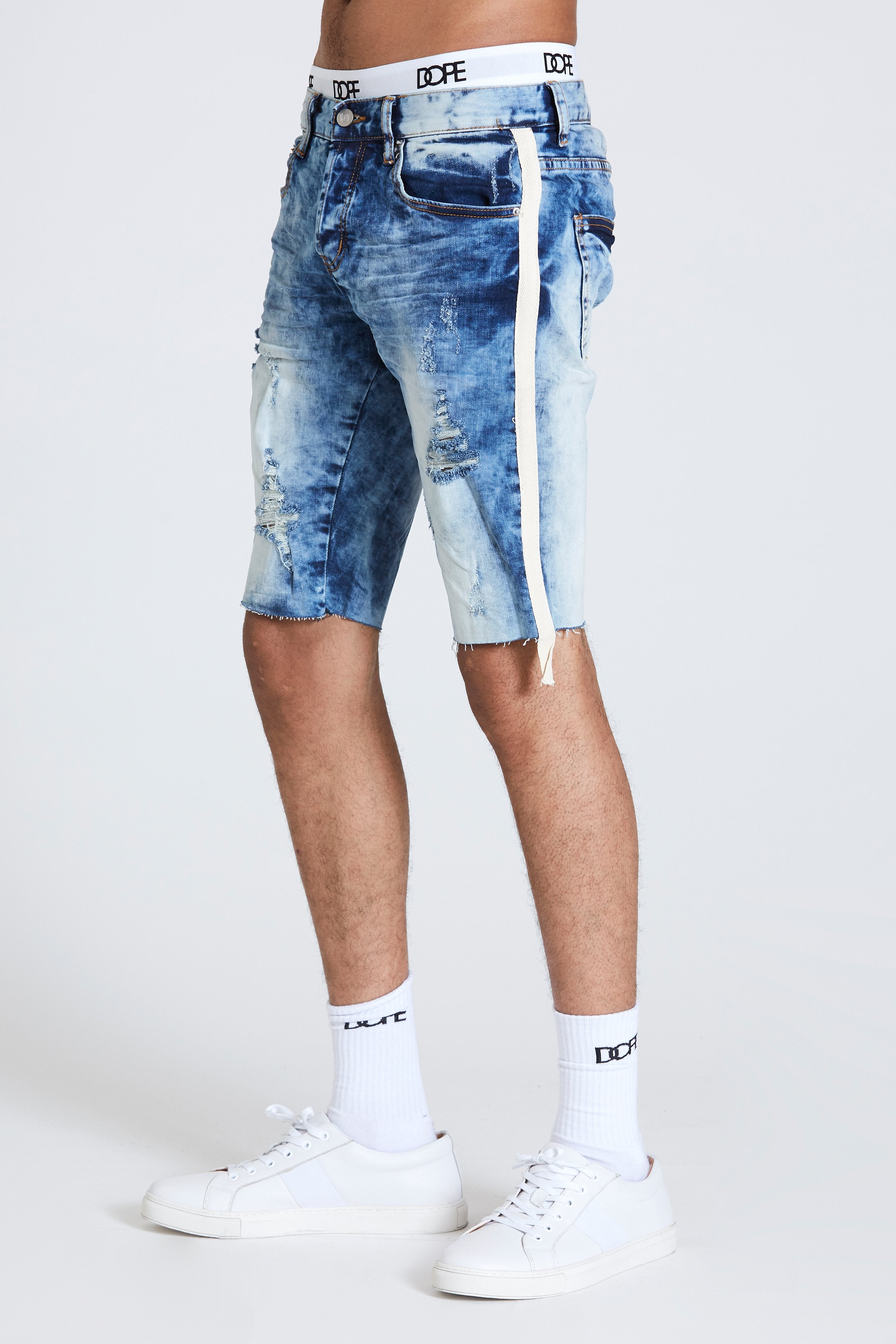 slim fit denim shorts