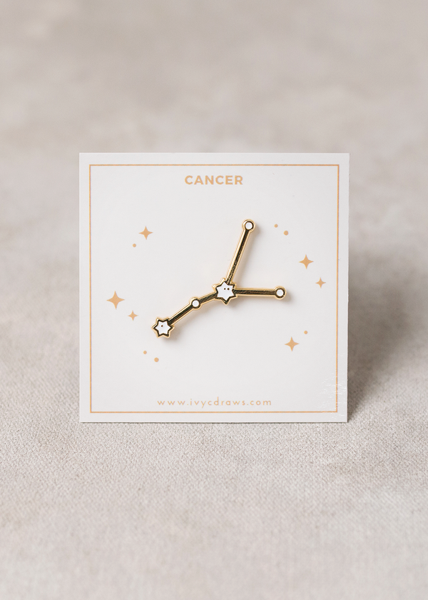 Ivycdraws - Cancer Constellation Enamel Pin
