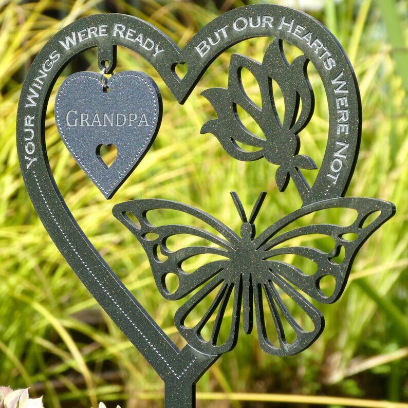 Download Last Day Memorial Gift Butterfly Ornament Garden Memorial Plaque Shoppingooh