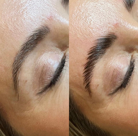 BOMB Duo Brow Lamination Before & After Photo | Beauty Endevr
