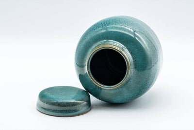 Japanese Chatsubo - Turquoise Agano-yaki Tea Jar - 400ml - Tezumi