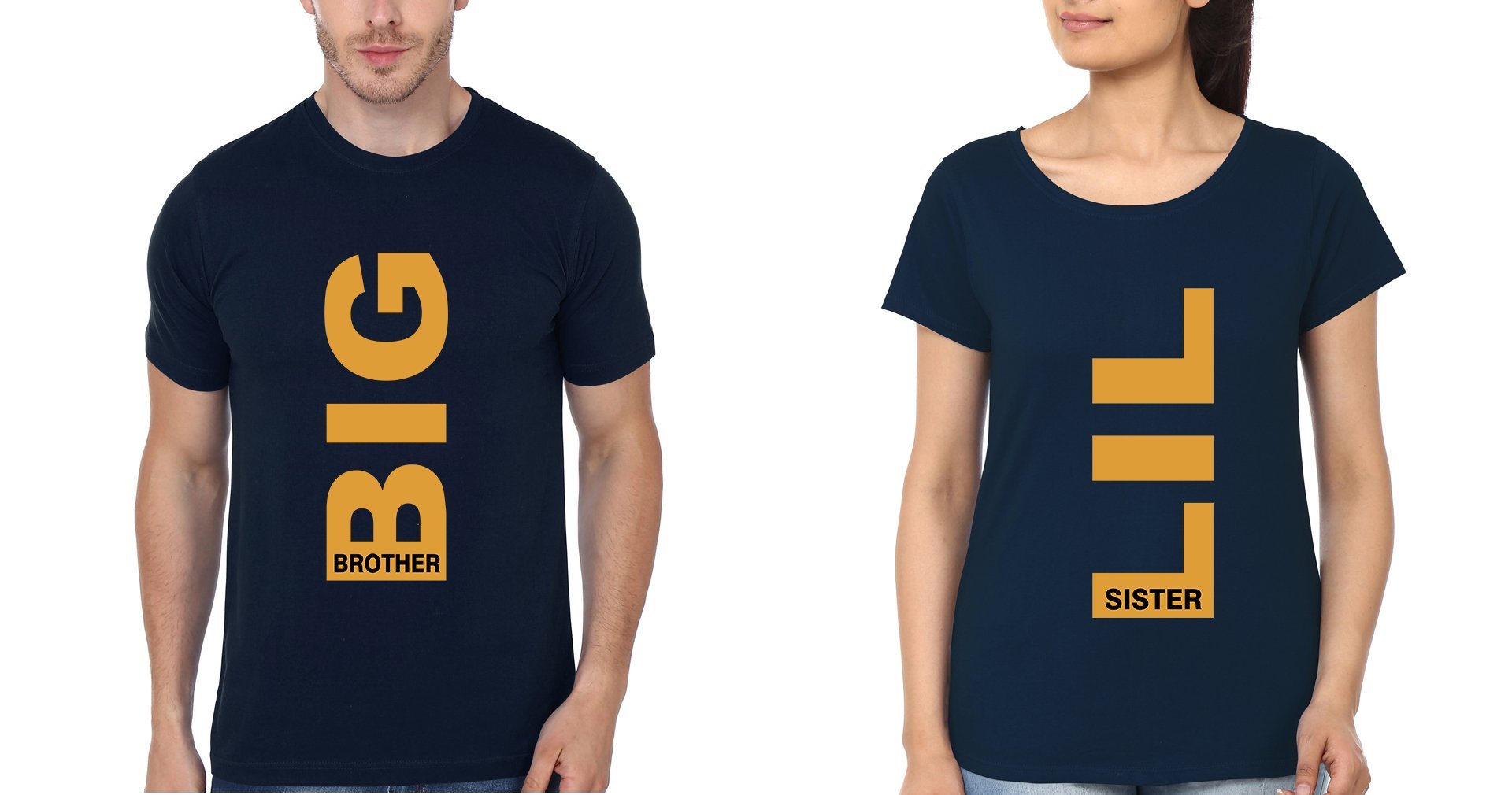 Big Brother Little Sister Brother-Sister Half Sleeves T-Shirts -FunkyTees - Funky Tees Club