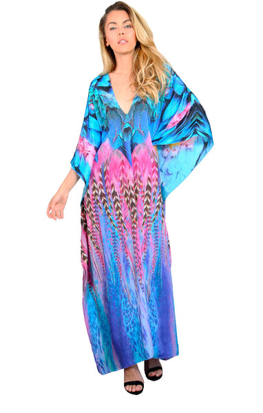 Silk & Poly Beachwear Kaftans | Lounge Kaftan For Women