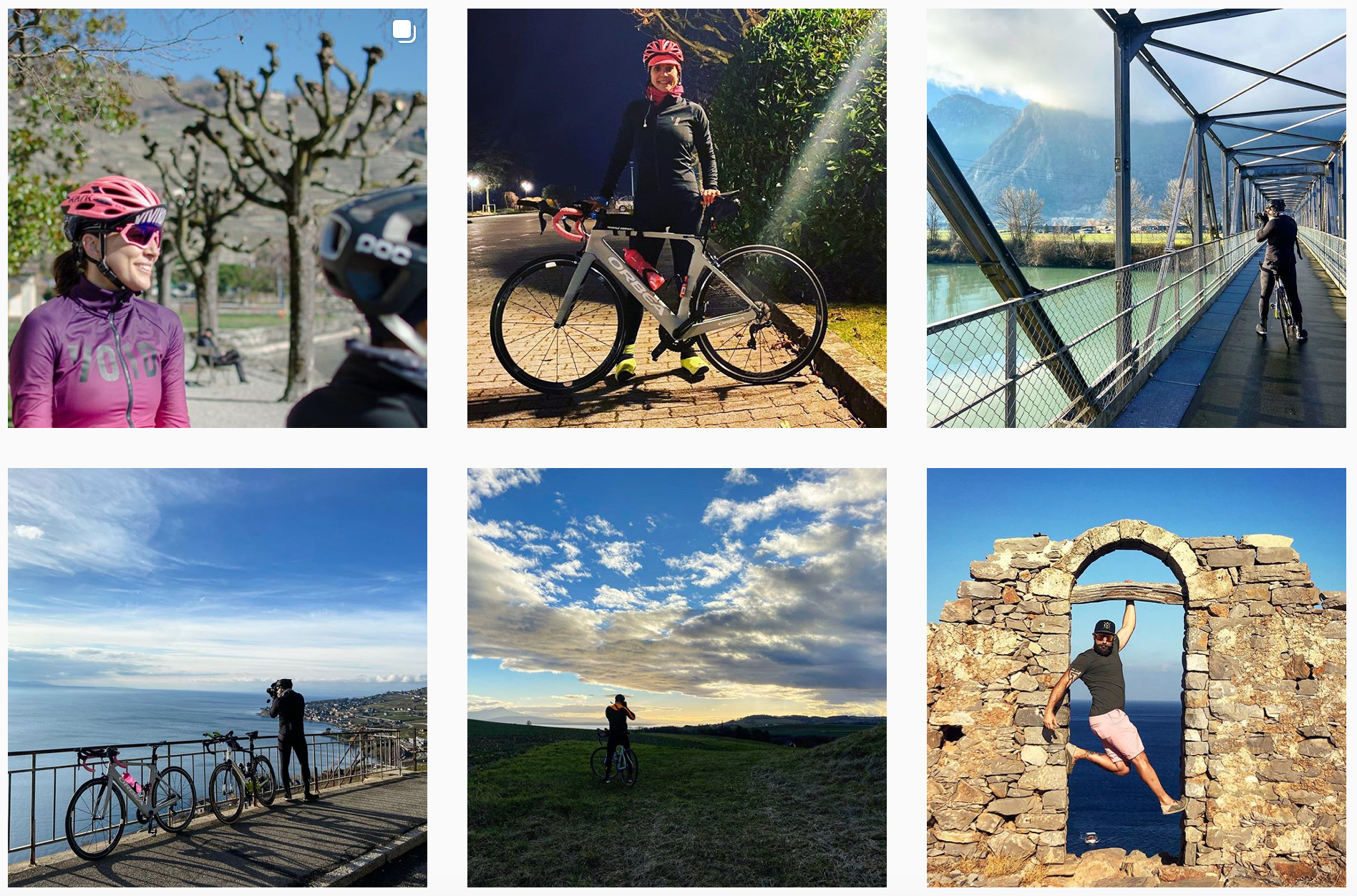 Profil Instagram de la cycliste Marjorie