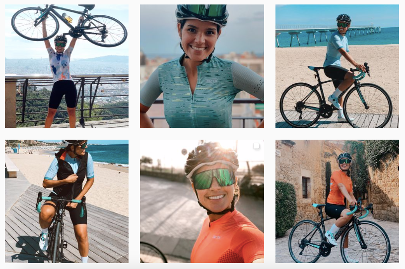Extrait du profil instagram de la cycliste Virginia Corona