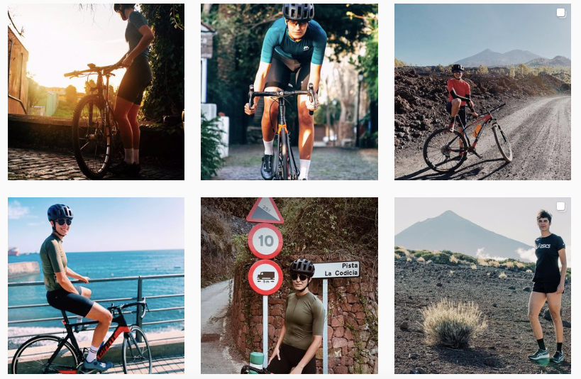 Extrait du profil Instagram de la cycliste Paula