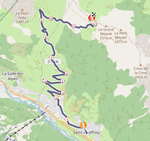 itinéraire du Col du Granon