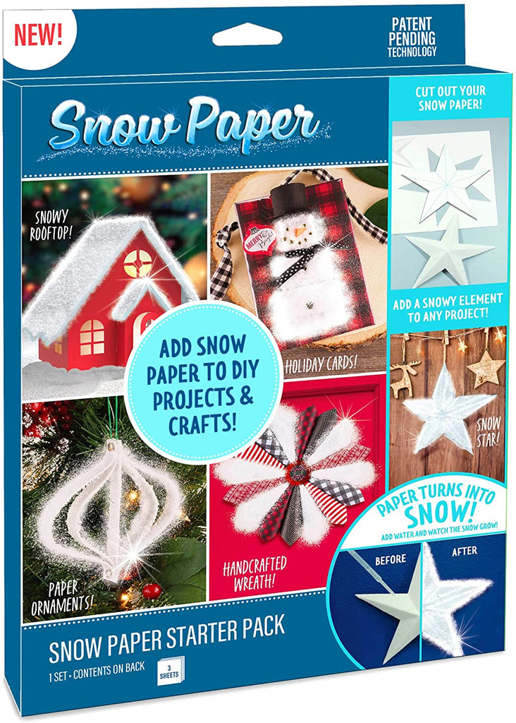  Snow Paper Craft - Snowy Gingerbread House Kit with Decorative  Stickers & Paper Turns to Snow Arts & Craft Kit Adult Teens Gifts : Toys &  Games