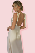 MARIA GOWN - OYSTER SILK