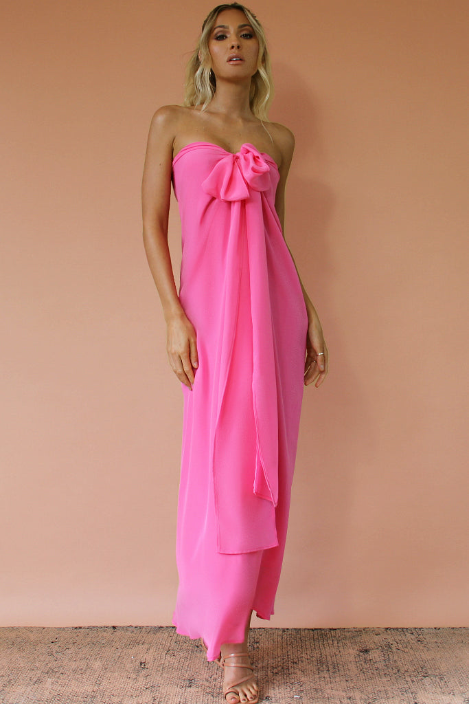 rose silk gown