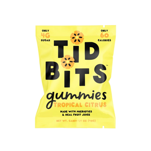 TiDBiTS Candy Tropical Citrus Gummies | Low Sugar 1.4oz - Snackever