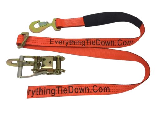 2 x 8' Ratchet Axle Strap Assembly with Flat Snap Hook – Everything Tie  Down