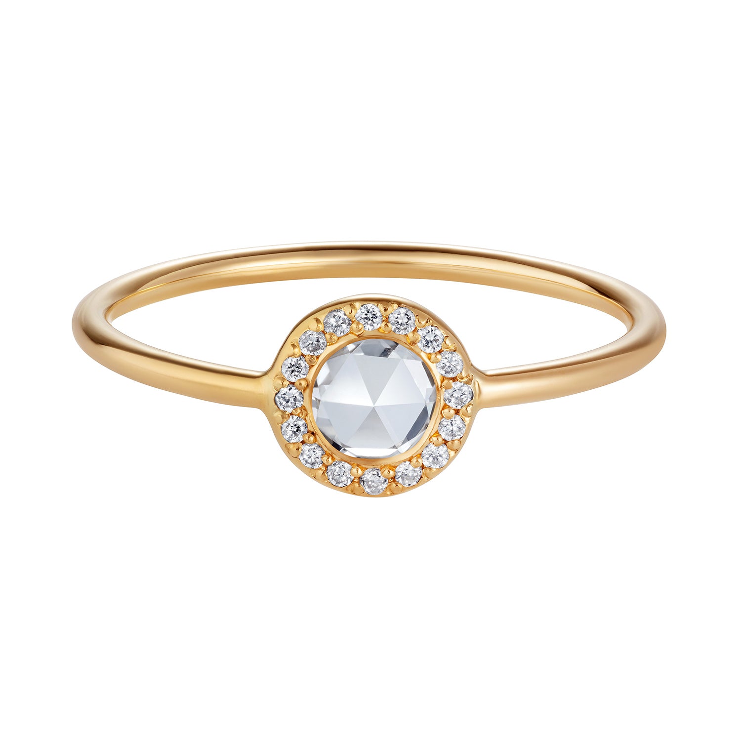 Rose Cut Lilac Sapphire And Diamond Halo Ring – Sweet Pea Jewellery