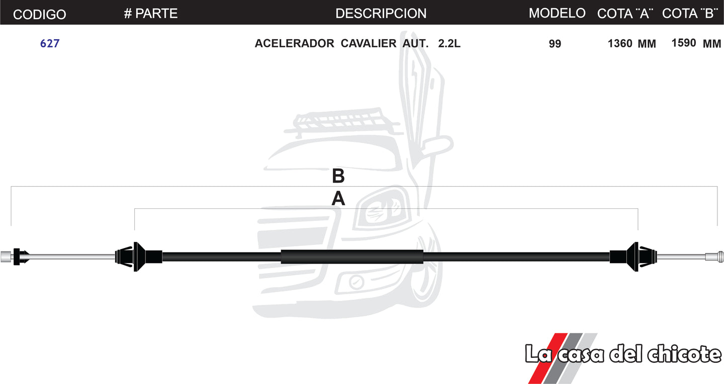 Chicote de Acelerador Cavalier Automatico   – La casa del  Chicote