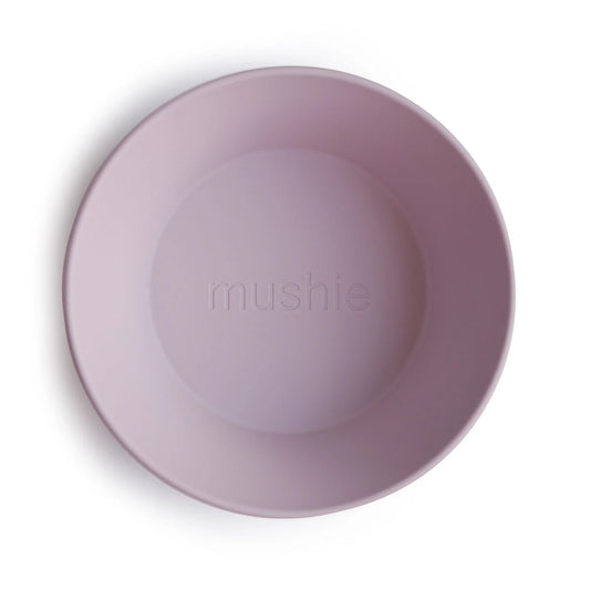 Mushie Round Dinnerware Bowl, Set of 2 - Vanilla