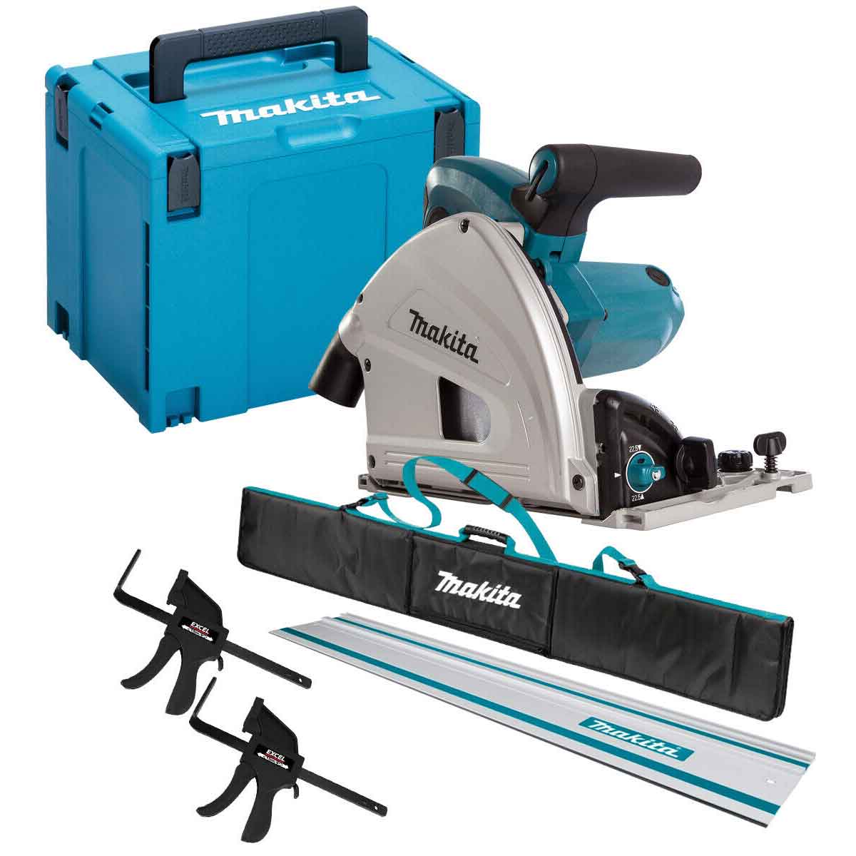 Makita SP6000J1 240V 165mm Plunge Saw with 1 x Clamp & Bag – Excel
