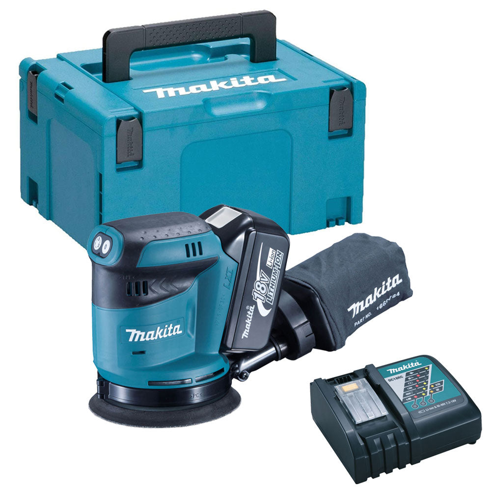 Makita DBO180Z Cordless Random Orbit Sander 1 x 5.0Ah B – Excel Tools