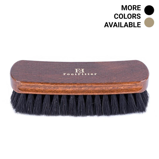 FootFitter Shoe Cleaning Brush with Coco Bristles (Black)