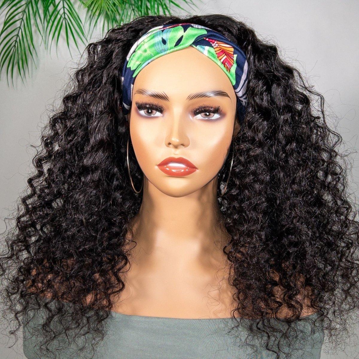 Headband Wig | Human Hair | No Lace | Curly Wigs – Ivory Pressed Beauty