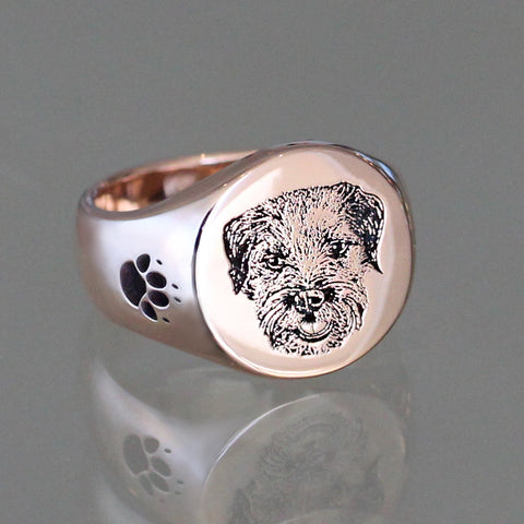 Pet Dog Custom Signet Ring by Benjamin Black 