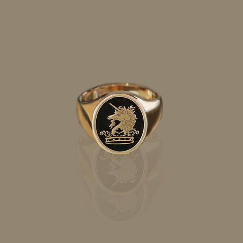 Unicorn Custom Signet Ring by Benjamin Black 
