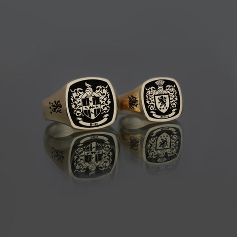 Combined Family Crest Rings by Benjamin Black 