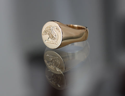 Swan Signet Ring by Benjamin Black