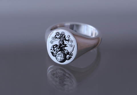 Sterling Silver Custom Signet Ring by Benjamin Black 